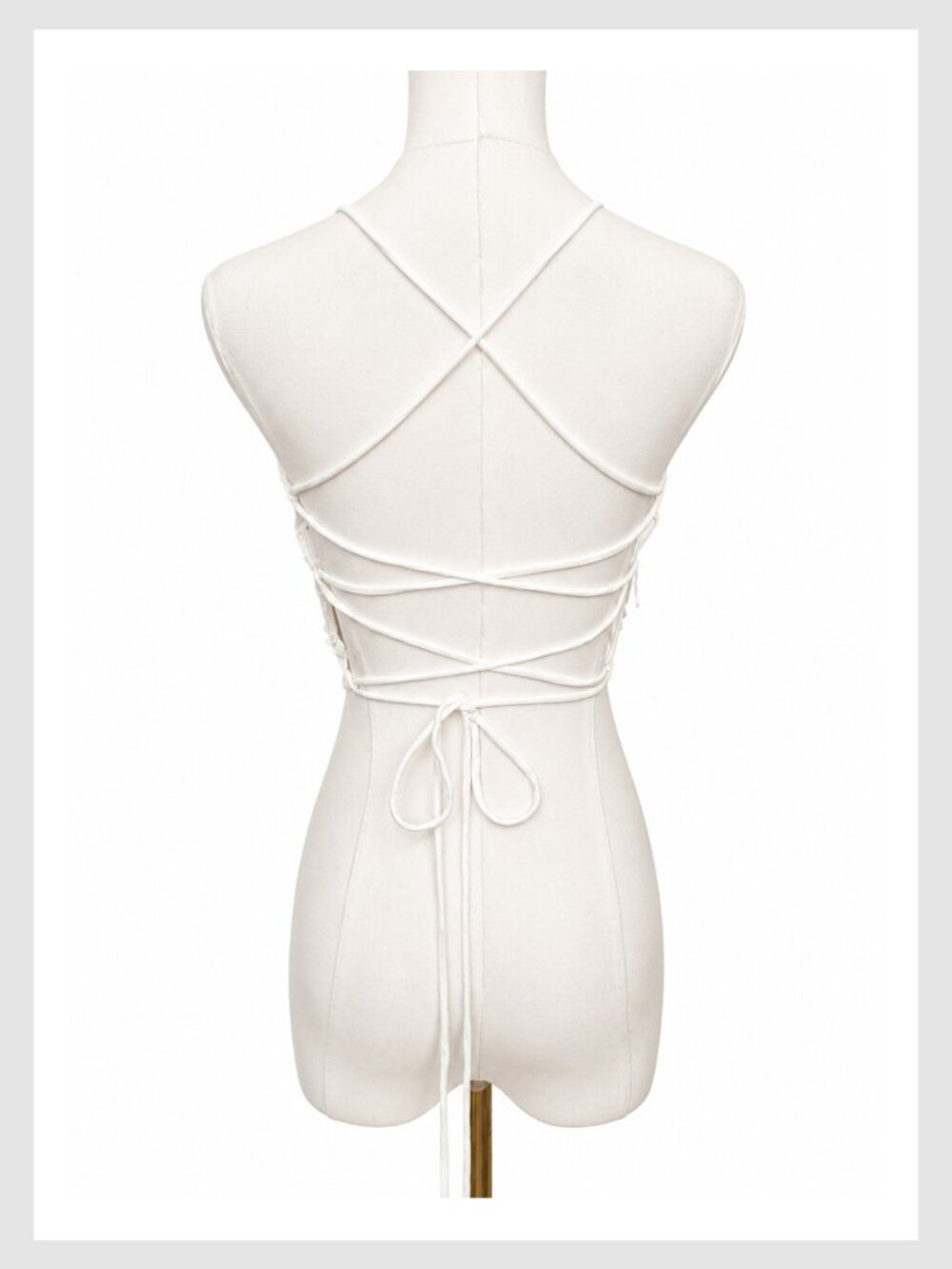 Lulus Dancing in a Dream Crop Top White Lace Up Fringe M - Picture 7 of 8